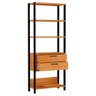 Estante Alta Estilo Industrial 2 Gavetas E91 Freijó/Preto Fosco - Pradel - 2