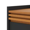Ver imagem 2 de Buffet Aparador Ripado com 4 Portas Monaco 180cm - Preto e Cedro