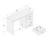 Escrivaninha Mesa Escritório 2 Gavetas 120cm Malta - 4