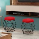 Ver imagem 3 de Puff Decorativo Onix Com Armação Preto Para Sala Em Veludo