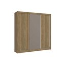 Ver mais imagens de Guarda Roupas 3 Portas de Correr e 2 Gavetas M570 Nogueira/Fendi - Kappesberg