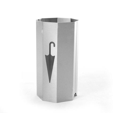 Suporte Porta Guarda Chuvas Octogonal - Inox Escovado