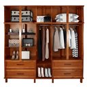 Ver imagem 3 de Guarda-roupa Casal Suécia Madeira Maciça 10 Portas 4 Gavetas com Espelho Ypê - Pnr Móveis