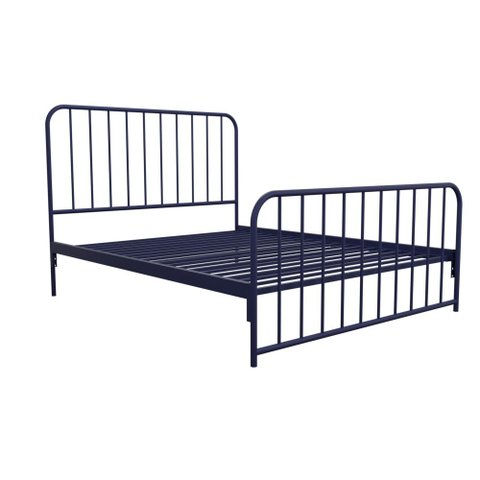 Cama de Ferro Vintage Queen Size Icamas Azul Escuro