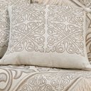 Ver imagem 3 de Xale sofá Jacquard Rústico Corinto 5 peças Caqui