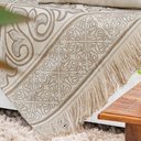 Ver imagem 2 de Xale sofá Jacquard Rústico Corinto 5 peças Caqui