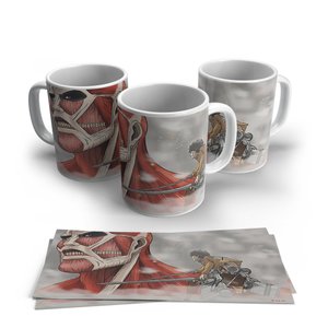 Caneca de Porcelana Attack On Titan Modelo 09