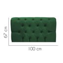 Ver imagem 2 de Painel Cabeceira Estofada Paris 100cm Cama Box Solteiro Suede Verde- Mabe Magazine