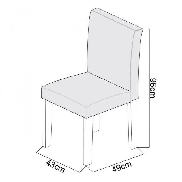 Conjunto Sala de Jantar Mesa Tampo MDF/Vidro e 6 Cadeiras Melissa New Ceval Móveis - 4