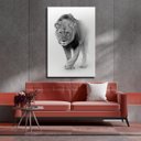 Ver imagem 3 de Quadro decorativo Leão Fundo Branco 40x60