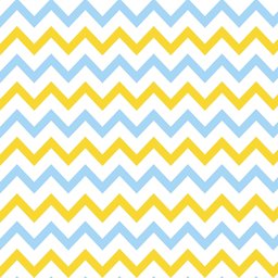 Papel de Parede Adesivo Chevron Zig Zag Azul e Amarelo Lavável - 3