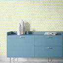 Ver imagem 4 de Papel de Parede Adesivo Chevron Zig Zag Azul e Amarelo Lavável