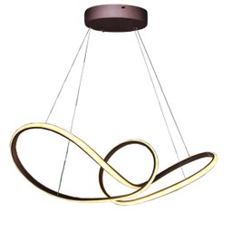 Lustre Pendente Arco Infinito 3 em 1 Aneis LED 49W Luminaria Luxo Teto Sala de Jantar Casa Quarto Re - 8