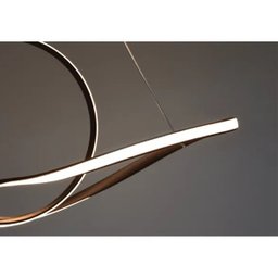 Lustre Pendente Arco Infinito 3 em 1 Aneis LED 49W Luminaria Luxo Teto Sala de Jantar Casa Quarto Re - 10