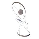 Ver imagem 6 de Lustre Pendente Arco Infinito 3 em 1 Aneis LED 49W Luminaria Luxo Teto Sala de Jantar Casa Quarto Re