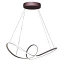 Ver imagem 4 de Lustre Pendente Arco Infinito 3 em 1 Aneis LED 49W Luminaria Luxo Teto Sala de Jantar Casa Quarto Re