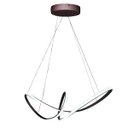 Ver imagem 2 de Lustre Pendente Arco Infinito 3 em 1 Aneis LED 49W Luminaria Luxo Teto Sala de Jantar Casa Quarto Re