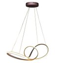 Ver imagem 3 de Lustre Pendente Arco Infinito 3 em 1 Aneis LED 49W Luminaria Luxo Teto Sala de Jantar Casa Quarto Re
