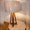 Ver imagem 2 de Kit 02 Abajur Quadripé Sala Grande Cúpula Bege