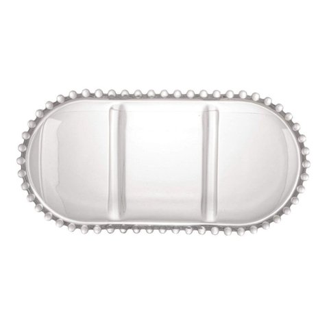 Petisqueira Oval Pearl de Cristal C-3 Divisões Wolff