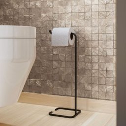 Kit Lixeira e Porta Papel Higiênico de Chão Banheiro Cozinha Alumínio - 3