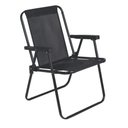 Ver imagem 2 de Jogo 4 Cadeira Alta Preta Mor Dobrável Reforçada até 110kg Praia Varanda Camping Jardim