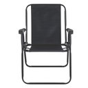 Ver imagem 6 de Jogo 4 Cadeira Alta Preta Mor Dobrável Reforçada até 110kg Praia Varanda Camping Jardim