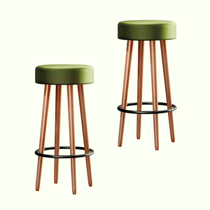 Kit 02 Banquetas Altas Berlim Verde