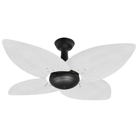 Ventilador de Teto Office Jet Aspen Venti-Delta Preto 4Pás Rattan Brancas 110V