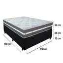 Ver imagem 4 de Cama Box Baú Casal Suede + Colchão Anjos Black Graphite Molas Ensacadas 138x188x64cm Preto