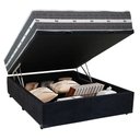 Ver imagem 5 de Cama Box Baú Casal Suede + Colchão Anjos Black Graphite Molas Ensacadas 138x188x64cm Preto