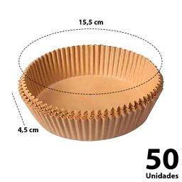 50 Formas de Papel Antiaderente Descartável para Air Fryer:bege - 2