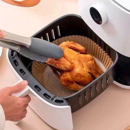 50 Formas de Papel Antiaderente Descartável para Air Fryer:bege - 7