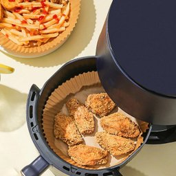 50 Formas de Papel Antiaderente Descartável para Air Fryer:bege - 6