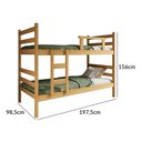 Ver imagem 3 de Beliche Solteiro 65480 com Escada Madeira Maciça Mel Meneghetti Móveis