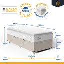 Ver imagem 3 de Cama Box Baú com Colchão de Molas Ensacadas Pillow Top Flora Solteiro 88cm