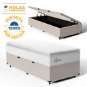 Ver imagem 2 de Cama Box Baú com Colchão de Molas Ensacadas Pillow Top Flora Solteiro 88cm