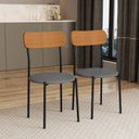 Ver imagem 1 de Kit 2 Cadeiras de Jantar Estofadas Ergonômico 288 Preto