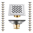 Ver imagem 1 de Ralo Inox 10x10 Anti Odor e Inseto Kit 26 Uni Quintal Casa Varanda Jardim Banheiro Lavabo Resistente