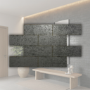 Ver imagem 1 de Kit 30 Placas 3d Autocolante Tijolinho em Mdf Decoração para Paredes