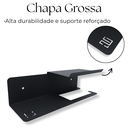 Ver imagem 6 de Dois Suportes de Parede Aço Resistente p/ Papel Higiênico Porta Celular Organização Banheiro Preto