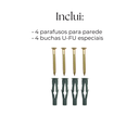 Ver imagem 4 de Dois Suportes de Parede Aço Resistente p/ Papel Higiênico Porta Celular Organização Banheiro Preto
