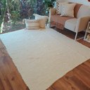 Ver imagem 1 de Tapete Artesanal Básico Sala Peludo Algodão Cru 1,50 X 2,00 sem Franja