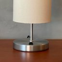 Ver imagem 4 de Abajur Luminaria de Mesa Redondo com Interruptor Ref 84 Decoração Casa Sala Quarto Escritório Moveis