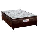 Ver imagem 1 de Cama Box Casal: Colchão Molas Probel MasterPocket Ensacadas ProDormir Miami + Base CRC Suede Marrom(