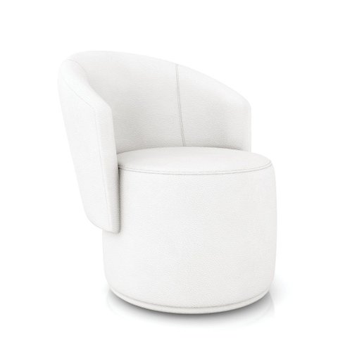 Poltrona Decorativa Orgânica Fixa para Sala Malu Sintético Branco M11 - D’Rossi