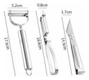 Ver imagem 3 de Jogo 3 Descascadores de Frutas e Legumes Inox Premium Inox