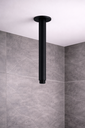 Ver imagem 2 de Braço para Ducha Chuveiro de Teto Gás Solar Banheiro Piscina Preto Fosco Metal Premium Luxo