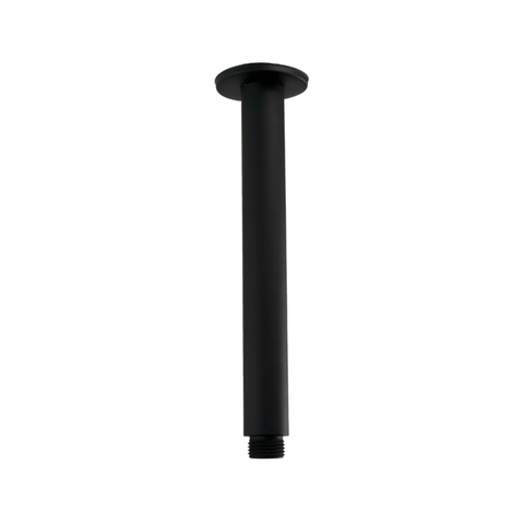 Braço para Ducha Chuveiro de Teto Gás Solar Banheiro Piscina Preto Fosco Metal Premium Luxo