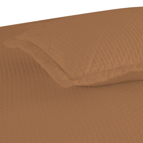 Colcha Queen Flor Lisa:marron